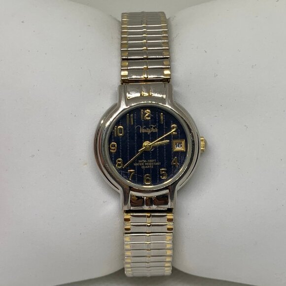 Vanity fair vintage women wrist watch date two tone 23mm quartz analog running - Picture 1 of 6